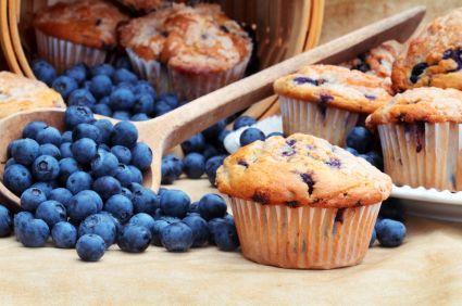 Blueberry Flax Seed Muffins