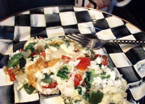 Hormone Diet Mediterranean Egg White Veggie Omelette  