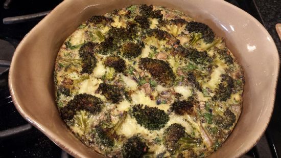 Broccoli/Mushroom & Swiss Fritatta