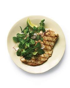 Grilled Chicken with Mint and Radish Salad