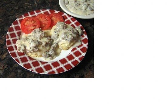 Kicked up a notch reduced calorie Jimmy Dean Sausage gravy (2% Milk)