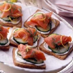 Smoked Salmon & Cucumber Tea Sandwiches 