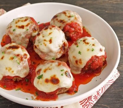 Low Carb Meatballs Alla Parmigiana