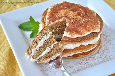 Tiramisu Protein Pancakes (from KissMyBroccoli)