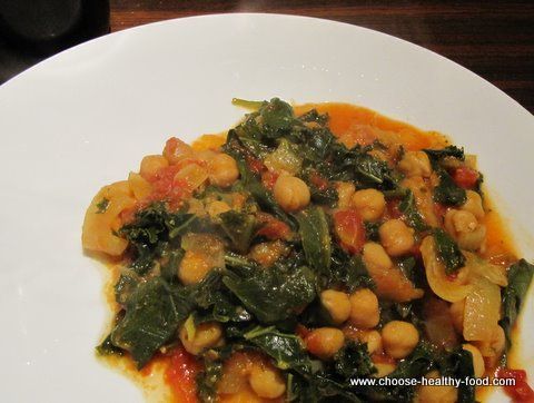 Indian Chick Pea Curry With Kale Or Swiss Chard Recipe