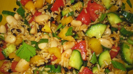 Rice, Beans and Veggie Salad