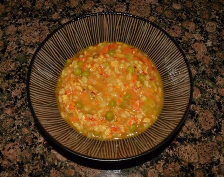 Roasted Pepper & Chicken Barley Soup