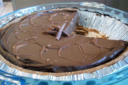 Dairy free chocolate truffle pie