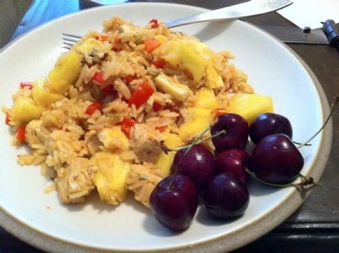 Basil Fried Rice with Tofu & Pineapple