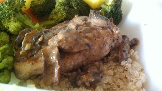 Pork Chops with  Creamy Dijon Mushrooms