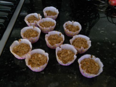 Ginger Oatmeal Bran Pear Muffins