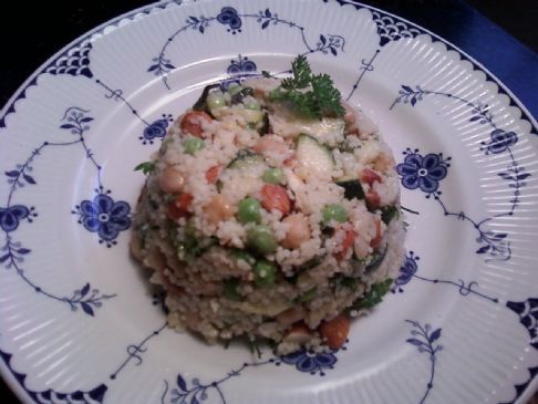 Couscous ,Zucchini, Chickpea & Almond Salad