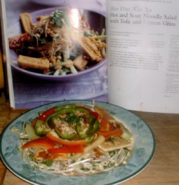 HOT AND SOUR NOODLE SALAD WITH TOFU AND LEMON GRASS