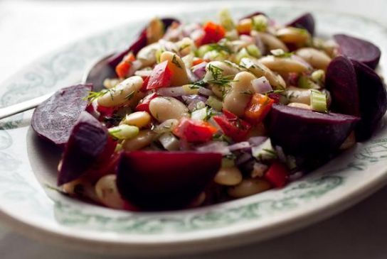 Marinated GIant White Beans and Beets (NY Times)