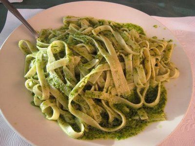 Shrimp Pesto Fettuccine