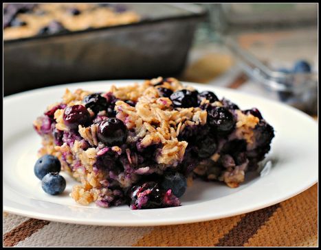 Baked Blueberry Banana Oatmeal Recipe | SparkRecipes