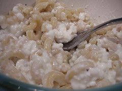 Monica's Noodles, Onions & Cottage Cheese