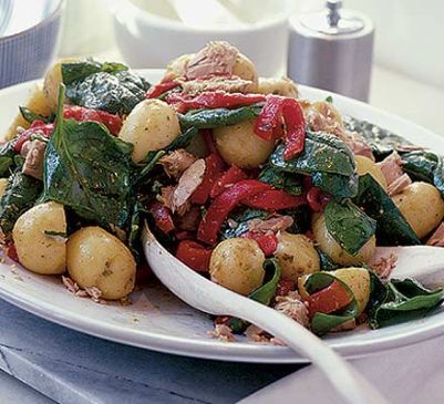 Potato, Tuna & Spinach Salad