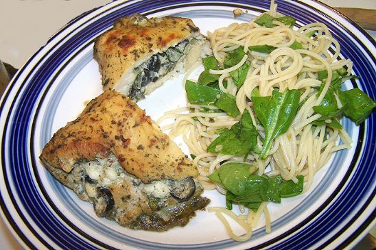 Stuffed Pesto Marinaded Chicken Breast  