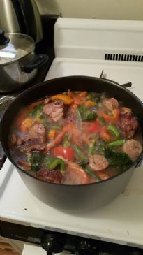 VN's smoked turkey and chicken sausage soup