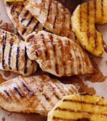 Spicy Honey-Glazed Chicken Breasts w/ Grilled Pineapple