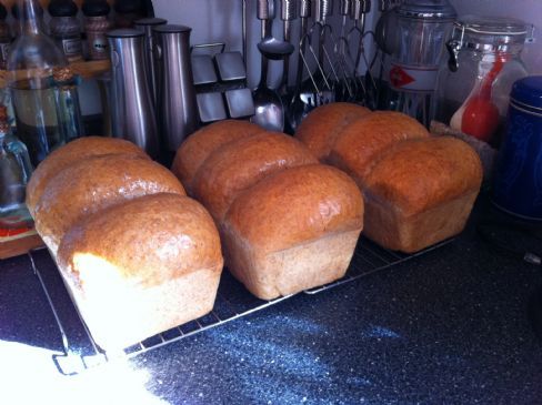 Carlie's fav home made bread white/whole wheat