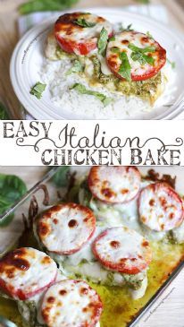 Italian chicken (tomato, pesto and mozzarella cheese)