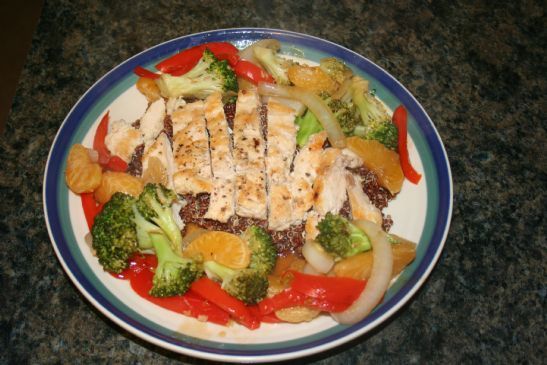 Clementine Chicken with Vegetables and Quinoa