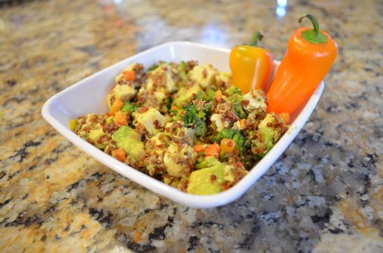 Tofu Avocado Quinoa Salad