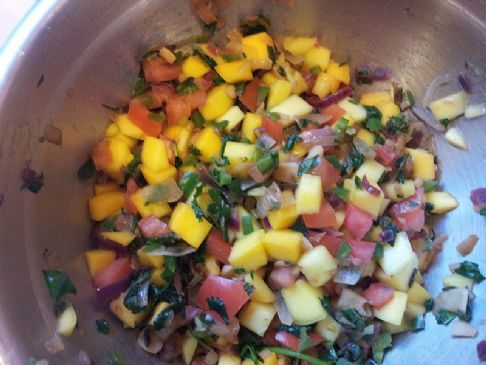 Ben's kickin' Mango Salsa (fish or chicken topping)