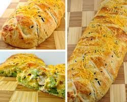 Broccoli Cheddar Chicken Crescent Braid 