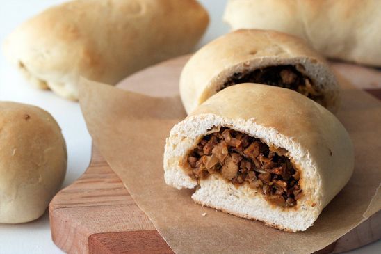 Seitan and Sauerkraut Runzas