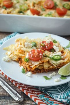Mexican Chicken Chilaquiles Casserole