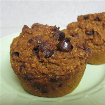 Pumpkin Chocolate Chip Bran Muffins