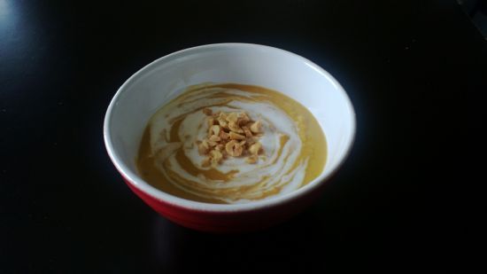 Spicy Curried Pumpkin Peanut Soup