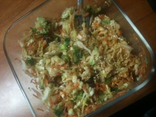 Chelle's Cole Slaw with Broccoli and Raisins - Vegan