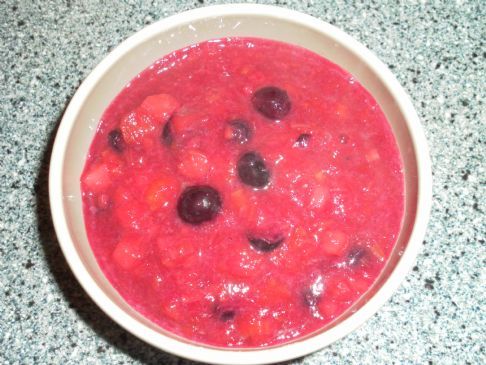 Blueberry Rhubarb Apple Sauce