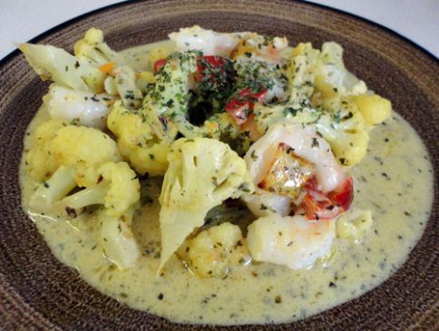 Shrimp & Cauliflower in Coconut Sauce