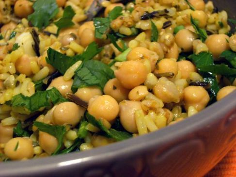 Curried Chick peas and rice