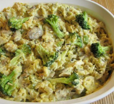 Chicken, Mushroom, Broccoli and Rice Casserole