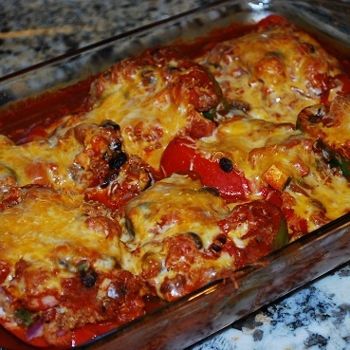 Quinoa Stuffed Pepper Enchiladas