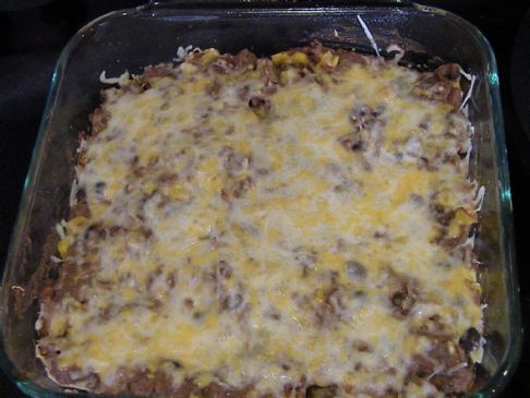 Beef Mexican Tortilla Casserole