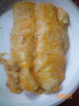 Green ground turkey enchiladas