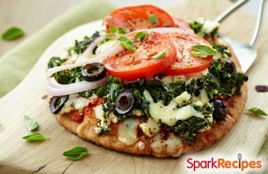 Spinach-Feta Personal Pizza 