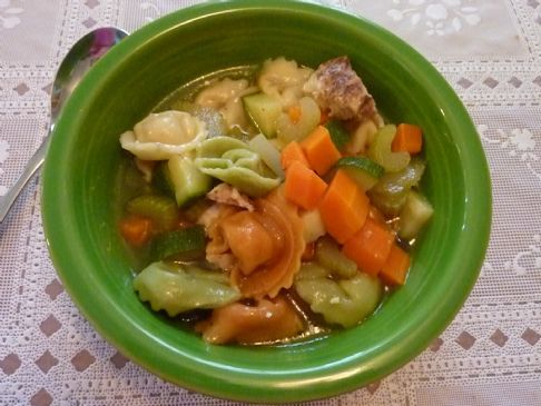 Easy Peasy Chicken Tortellini Soup