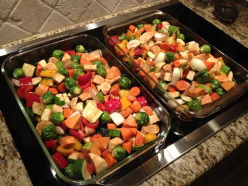 Vegetables, Oven Roasted w/ Balsamic Vinegar (6.5 oz or 184 g serving;)