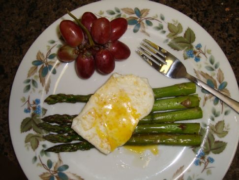 Asparagus, Fried Egg, and Parmesan
