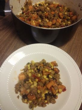  Chipotle Turkey and Sweet Potato Hash Skillet