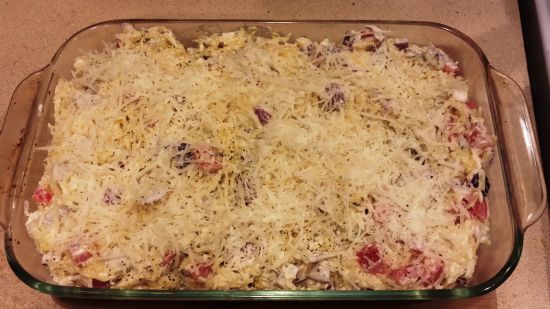 Cheesy spaghetti squash casserole