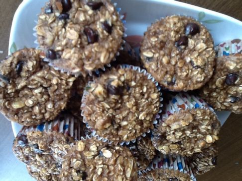 Banana Chocolate Oat Muffins